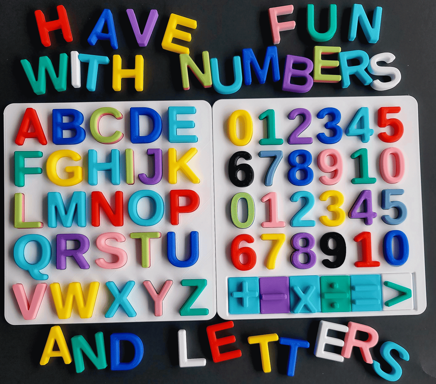 LETTERS and NUMBERS puzzles for toddlers