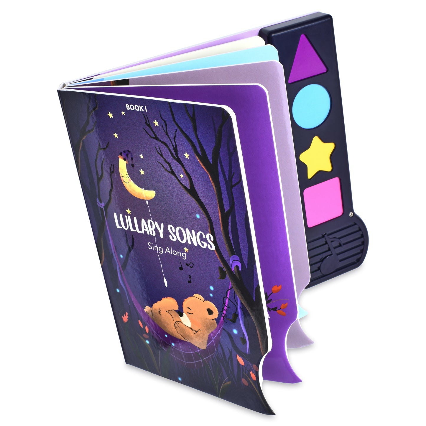 Interactive sound book for toddlers with lullabies