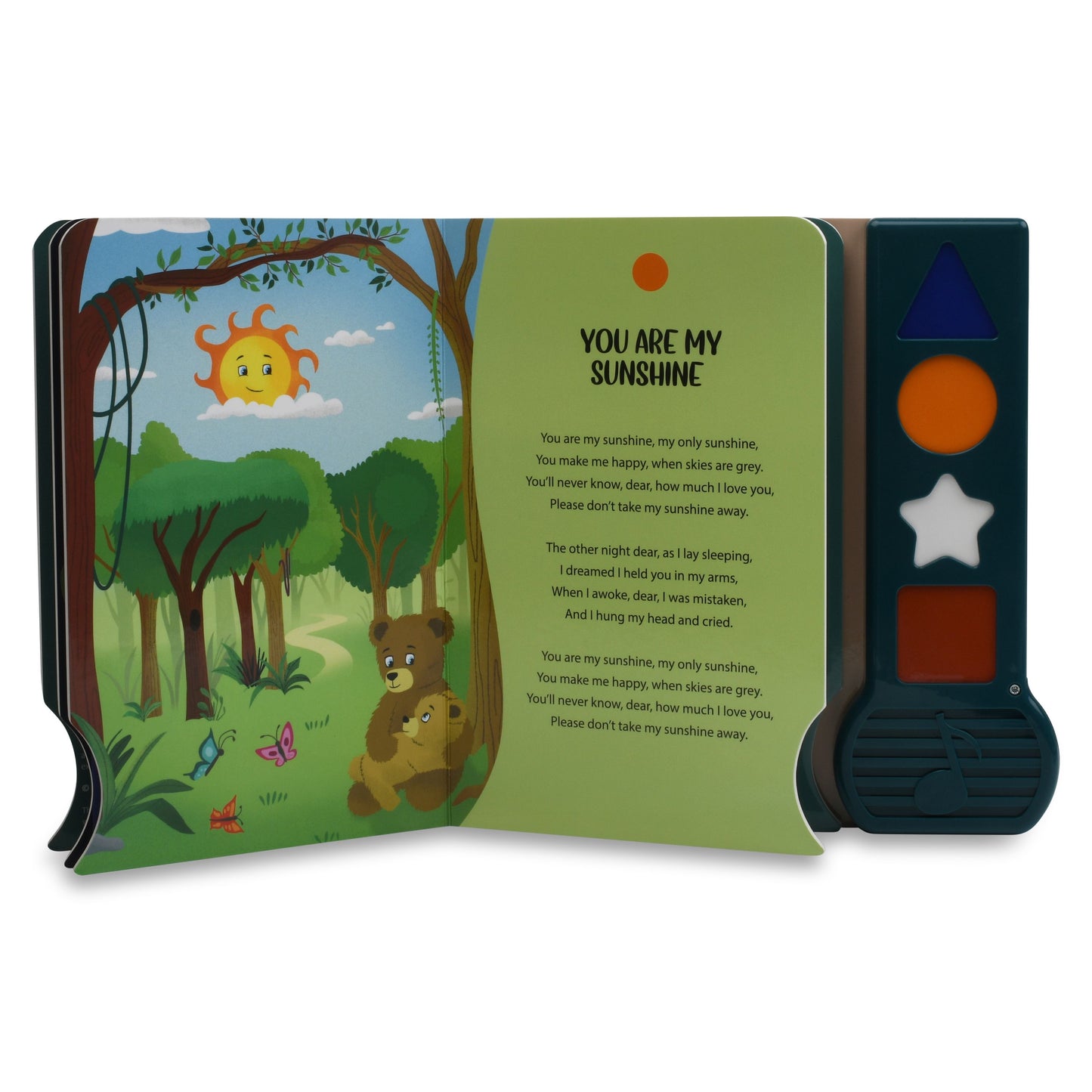 Interactive sound book for toddlers with lullaby songs