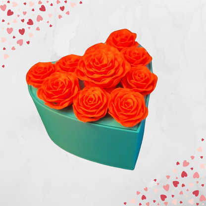 Personalized Heart Box with Roses