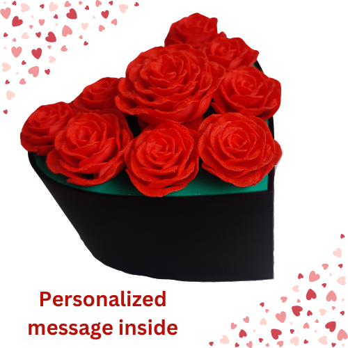 Personalized Heart Box with Roses