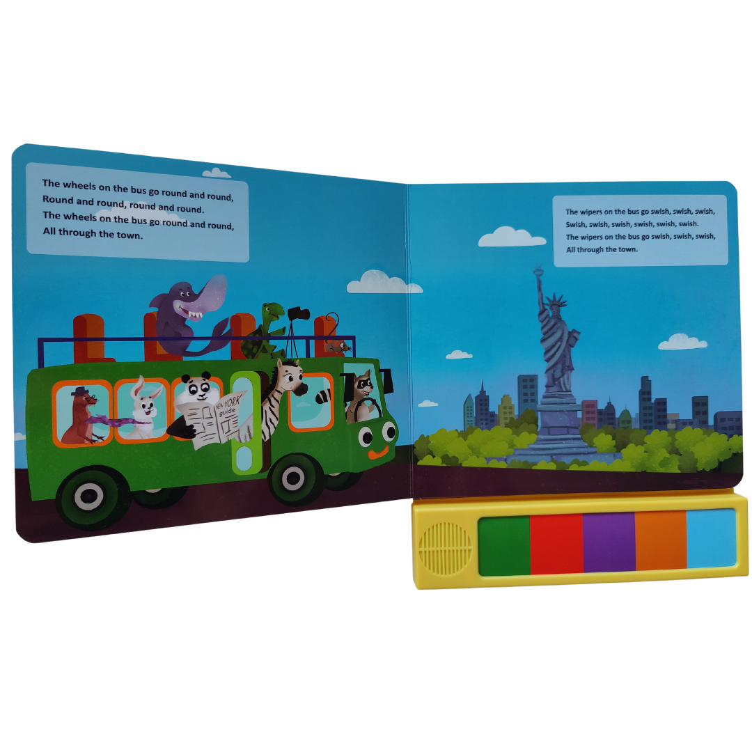 All Aboard for a Fun Ride with "The Wheels on the Bus" Sound Book!