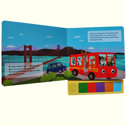 All Aboard for a Fun Ride with "The Wheels on the Bus" Sound Book!